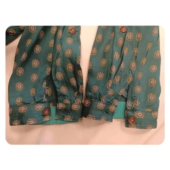 Mauve By Anthropologie Button Down Shirt Roll Tab Sleeves Size XS - Picture 6 of 10